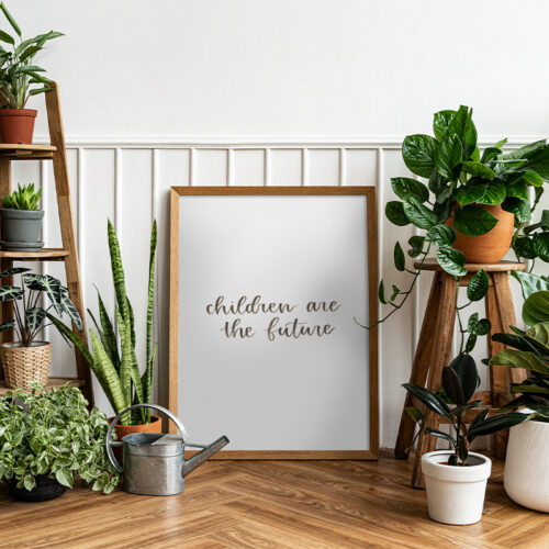 children are the future handlettered print